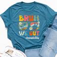 Bruh We Out Happy Last Day Of School Teacher Student Summer Bella Canvas T-shirt Heather Deep Teal