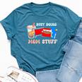 Busy Doing Mom Stuff Busy-Mom Bubble Tea Bella Canvas T-shirt Heather Deep Teal