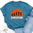 Butterfly Watching Human Evolution Bella Canvas T-shirt Heather Deep Teal