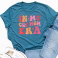 In My Cat Mom Era Groovy Cats Lover Cute Cat Mom Bella Canvas T-shirt Heather Deep Teal