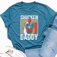 Chicken Daddy Rooster Farmer Fathers Day For Men Bella Canvas T-shirt Heather Deep Teal