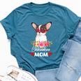 Chihuahua Mom Mama Sunglasses Flower Dog Lover Owner Womens Bella Canvas T-shirt Heather Deep Teal