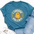 I Choose Violence Duck Cute Bella Canvas T-shirt Heather Deep Teal