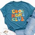 Cool Moms Club Groovy Mother's Day Floral Flower Bella Canvas T-shirt Heather Deep Teal