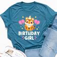 Cute Birthday Girl Tiger Bella Canvas T-shirt Heather Deep Teal