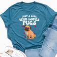 Cute Pug For Girls Dog Owner Puppy Pug Lover Bella Canvas T-shirt Heather Deep Teal
