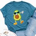 The Dabbing Avocado Plant Green Food Lover Bella Canvas T-shirt Heather Deep Teal