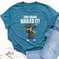 Dabbing Graduation Boy 2Nd Grade Nailed It Class Of 2024 Bella Canvas T-shirt Heather Deep Teal