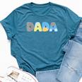 Dad And Mom Dada Birthday Boy Dog Family Matching Bella Canvas T-shirt Heather Deep Teal
