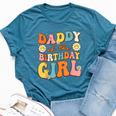 Daddy Of The Birthday Girl Daughter Groovy Dad Retro Theme Bella Canvas T-shirt Heather Deep Teal