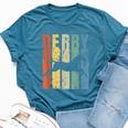 Derby Featuring Horse Vintage Style Derby Bella Canvas T-shirt Heather Deep Teal