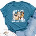 Dog Lover Just A Girl Who Loves Dogs Bella Canvas T-shirt Heather Deep Teal