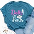 Dolls With Balls Bowling Girls Trip Team Bowler Bella Canvas T-shirt Heather Deep Teal