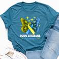 Down Syndrome Awareness Butterfly Down Syndrome Support Bella Canvas T-shirt Heather Deep Teal