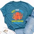 Down Syndrome Awareness Octopus Rock Your Sock Kid Bella Canvas T-shirt Heather Deep Teal