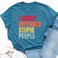 I Easily Offended Stupid People Vintage Bella Canvas T-shirt Heather Deep Teal