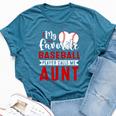 My Favorite Baseball Player Calls Me Aunt Bella Canvas T-shirt Heather Deep Teal