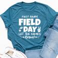 Field Day First 1St Grade Orange 2024 Boy Girl Teacher Bella Canvas T-shirt Heather Deep Teal