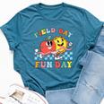 Field Day Fun Day Groovy Retro Field Trip Student Teacher Bella Canvas T-shirt Heather Deep Teal