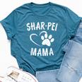 Fun Shar Pei Mama Pet Lover Apparel Dog Shar-Peis Mom Bella Canvas T-shirt Heather Deep Teal