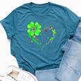 Autism Clover Autism Mom Boy St Patrick's Day Bella Canvas T-shirt Heather Deep Teal