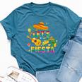 Cinco De Mayo Mexican Guitar Cactus Let's Fiesta Bella Canvas T-shirt Heather Deep Teal