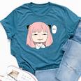 A Cute Girl Emotion Smile Heh For Family Holidays Bella Canvas T-shirt Heather Deep Teal