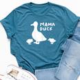 Mama Duck Mother T I Duckling Babies Mom Of 2 Bella Canvas T-shirt Heather Deep Teal