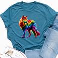 Gay Wolf Pride Lgbtq Rainbow Bella Canvas T-shirt Heather Deep Teal