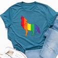 Gay Wolf Rainbow Wolf Skin Gay Pride Lgbt Bella Canvas T-shirt Heather Deep Teal