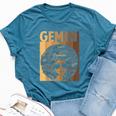 Gemini Girl African American Melanin Birthday Bella Canvas T-shirt Heather Deep Teal