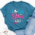 Gender Reveal Goals Or Bows Gigi Loves You Soccer Bella Canvas T-shirt Heather Deep Teal