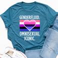 Genderfluid Omnisexual Iconic Pride Flag Genderqueer Queer Bella Canvas T-shirt Heather Deep Teal