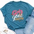 Girls Gone Muddy Mud Run Outfit For Mud Run Team Bella Canvas T-shirt Heather Deep Teal