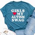 Girls Love My Autism Swag Autistic Boy Awareness Idea Bella Canvas T-shirt Heather Deep Teal