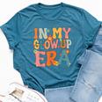 In My Glow Up Era Retro Groovy Bella Canvas T-shirt Heather Deep Teal