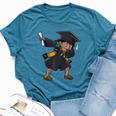 Graduation Class Of 2024 Dabbing Girl Black Graduate Dab Kid Bella Canvas T-shirt Heather Deep Teal