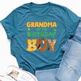 Grandma Of The Birthday Boy Lion Family Matching Bella Canvas T-shirt Heather Deep Teal