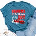 Grandma Of The Birthday Boy Race Car Party Racing Family Bella Canvas T-shirt Heather Deep Teal