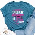 Grandmother Truck Driver Best Truckin' Grandma Ever Bella Canvas T-shirt Heather Deep Teal
