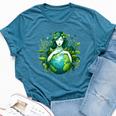 Green Mother Earth Day Gaia Save Our Planet Hippie Bella Canvas T-shirt Heather Deep Teal