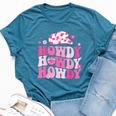 Howdy Southern Western Girl Country Rodeo Cowgirl Disco Bella Canvas T-shirt Heather Deep Teal