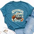 Husband & Wife Travel Partners For Life Family Couple Trip Bella Canvas T-shirt Heather Deep Teal