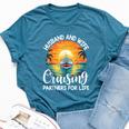 Husband Wife Cruising Partners For Life Cruise Vacation Bella Canvas T-shirt Heather Deep Teal