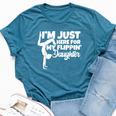 I'm Just Here For My Flippin Daughter Gymnastics Dad Mom Bella Canvas T-shirt Heather Deep Teal
