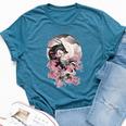 Japanese Dragon & Cherry Blossom & Full Moon Asian Bella Canvas T-shirt Heather Deep Teal