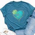 Just Breathe Everything Is Going To Be Okay Dragonfly Bella Canvas T-shirt Heather Deep Teal