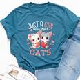 Just A Girl Who Loves Cats Cute Cat Lover Bella Canvas T-shirt Heather Deep Teal