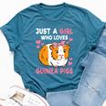 Just A Girl Who Loves Guinea Pigs Cute Guinea Pig Lover Bella Canvas T-shirt Heather Deep Teal