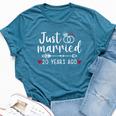 Just Married Couples Husband Wife 20Th Anniversary Bella Canvas T-shirt Heather Deep Teal
